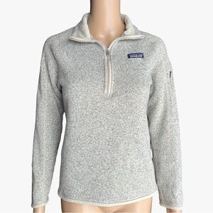 Patagonia Birch White Better Sweater ¼ Zip Fleece Sz S